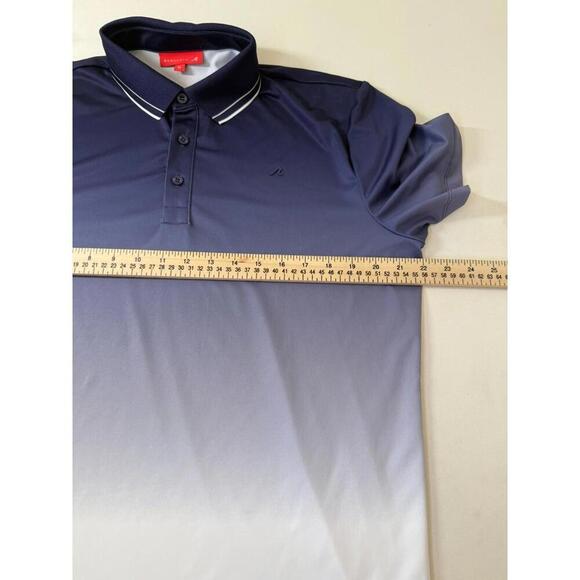 Redvanly Golf Devon Polo Shirt Short Sleeve M Stretch Wick Blue White - Picture 5 of 6
